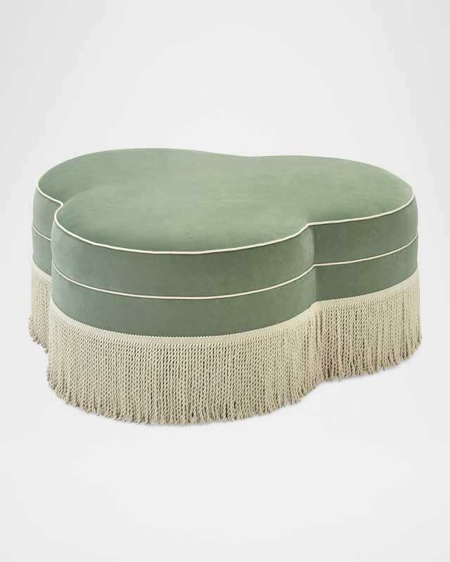 Leona Fringed Ottoman